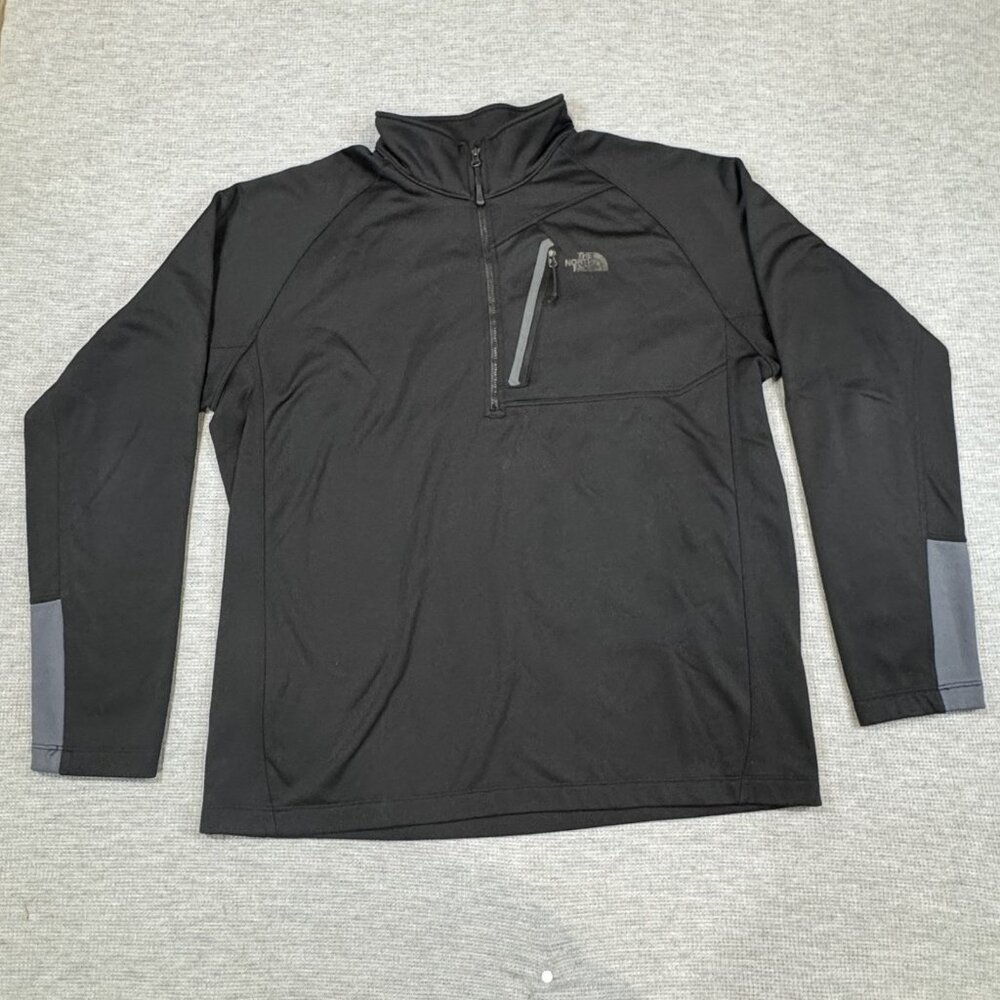 The North Face Canyonlands 1/2 Zip Sweatshirt Mens Size XL  Mock Neck Black Gray